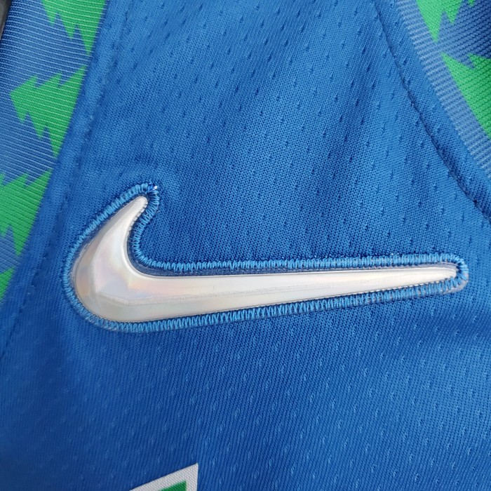 Anthony Edwards Minnesota Timberwolves 75th Anniversary 2022 Swingman Jersey Blue - Image 4