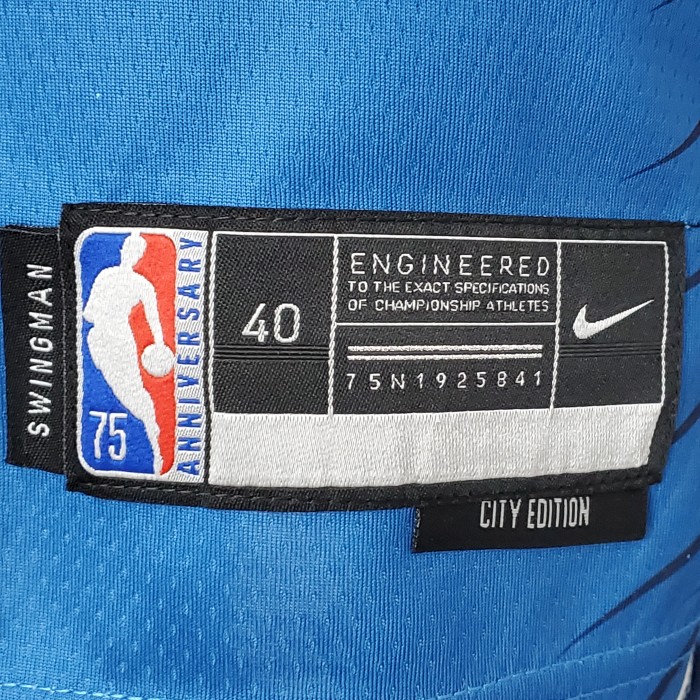 Anthony Edwards Minnesota Timberwolves 75th Anniversary 2022 Swingman Jersey Blue - Image 9