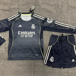 Real Madrid Away Long Sleeve Kids Suit 25/26