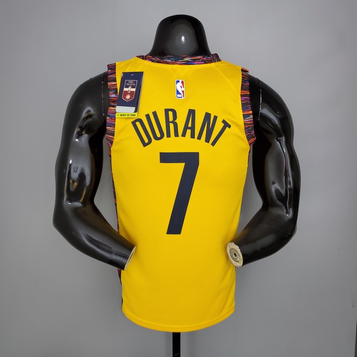 Kevin Durant Brooklyn Nets Commemorative Edition Swingman Jersey Yellow - Image 2