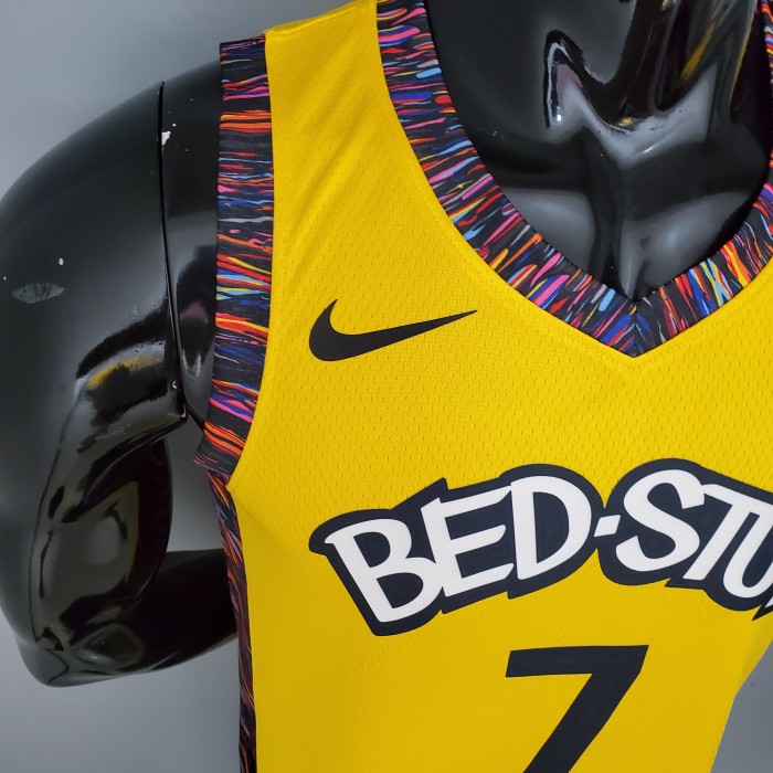 Kevin Durant Brooklyn Nets Commemorative Edition Swingman Jersey Yellow - Image 8