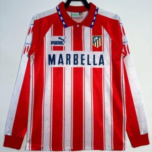Atletico Madrid Home Long Sleeve Retro Jersey 1995/96