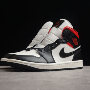 Air Jordan 1 Mid GS Black Gym Red White