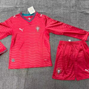 Portugal 2026 World Cup Home Long Sleeve Kids Suit