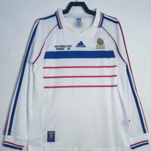 France Away Retro Long Sleeve Jersey 1998
