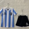 Argentina Home Retro Kids Suit 1986