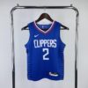 LA ClippersKids Basketball Jersey Blue Icon Edition No.2 LEONARO