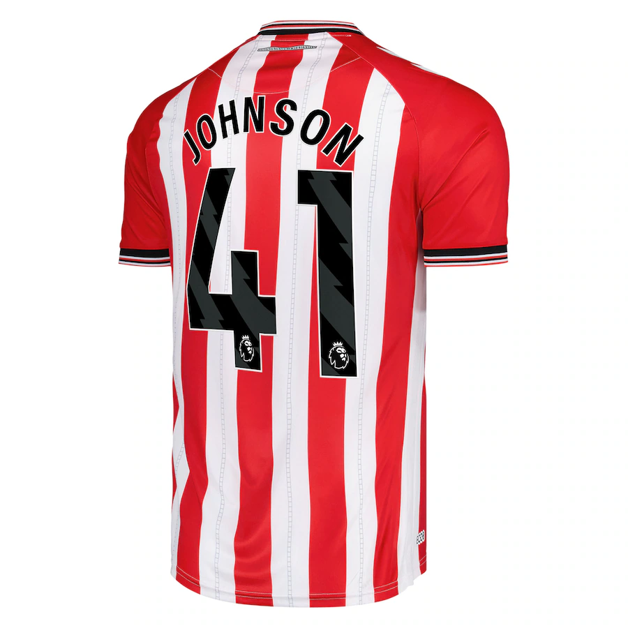 Sunderland Hummel Home Shirt 2025-26 with Johnson 41 printing